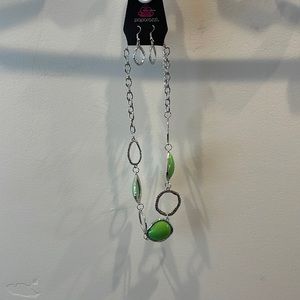 Paparazzi,mid length necklace with drop earrings